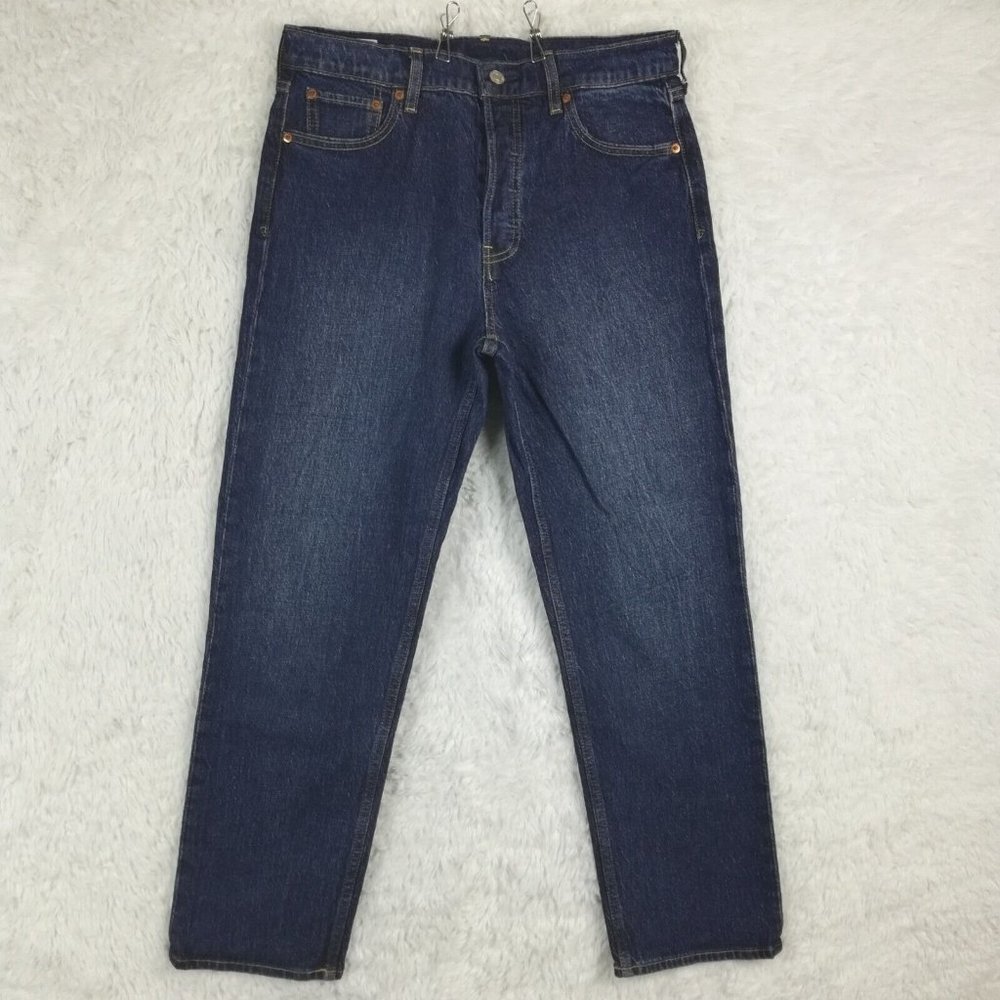 Gap Womens‎ Jeans Cheeky Straight High Rise Blue Denim Dark Indigo Button Fly 29